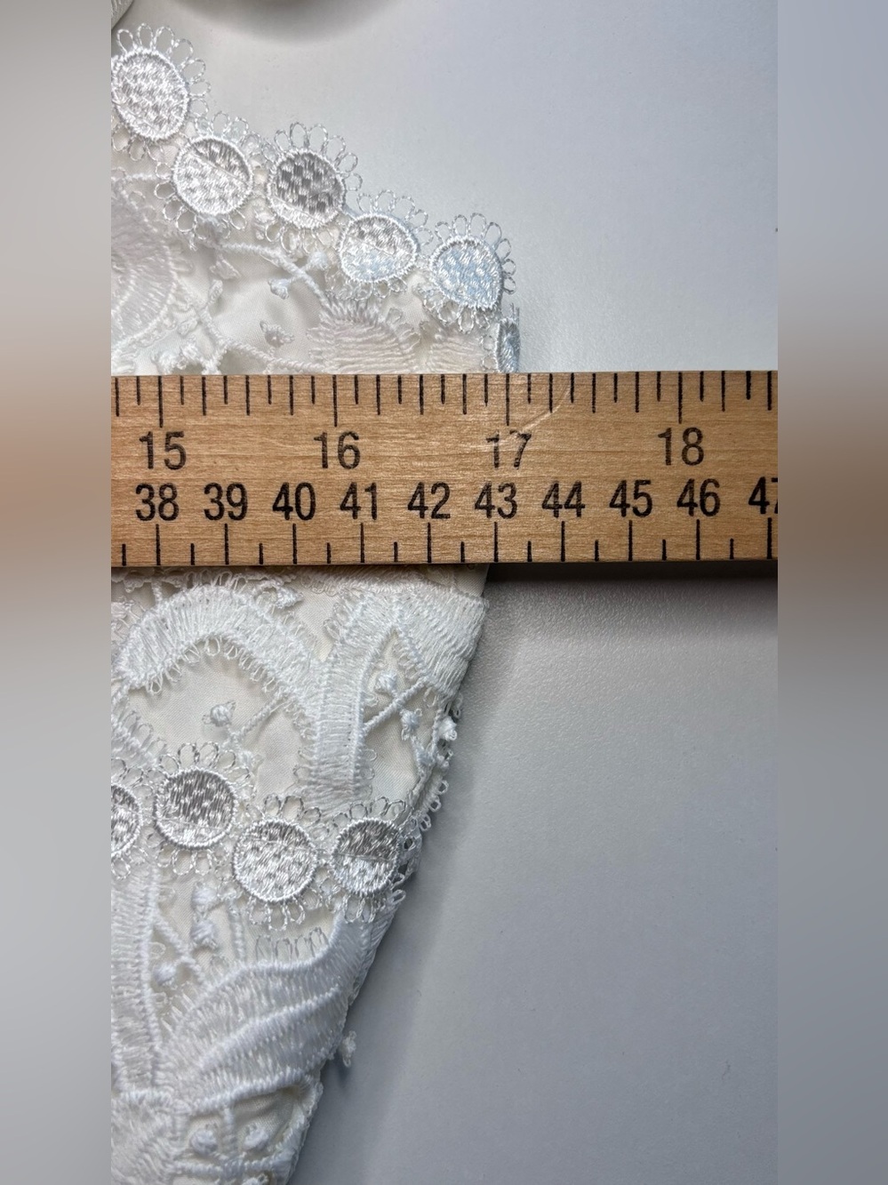 SAYLOR Lesli White Lace Midi Dress XS Bridal Bow Cutout Revolve Free People NWOT - Picture 14 of 16